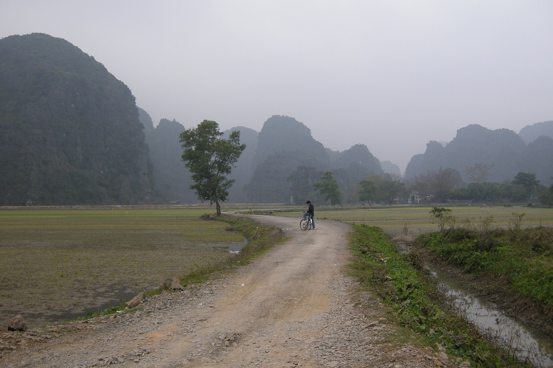 The karst landscape of Ninh Binh, Vietnam